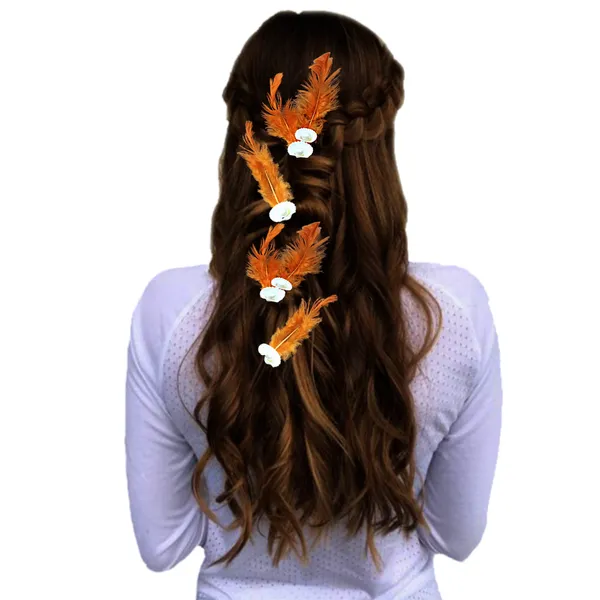 Discover_Our_Elegant_Feather_Hair_Clips:_Stylish,_Comfortable,_and_Adorned_with_Seashells_and_Pearls���������Perfect_for_Any_Occasion!_Versatile_Pack_of_6_Includes_Unique_Single_and_Double_Designs.