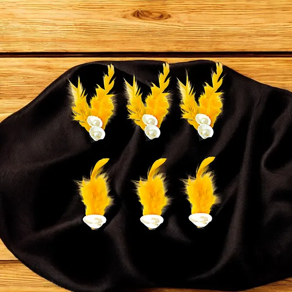 Discover_Our_Elegant_Feather_Hair_Clips:_Stylish,_Comfortable,_and_Adorned_with_Seashells_and_Pearls���������Perfect_for_Any_Occasion!_Versatile_Pack_of_6_Includes_Unique_Single_and_Double_Designs.
