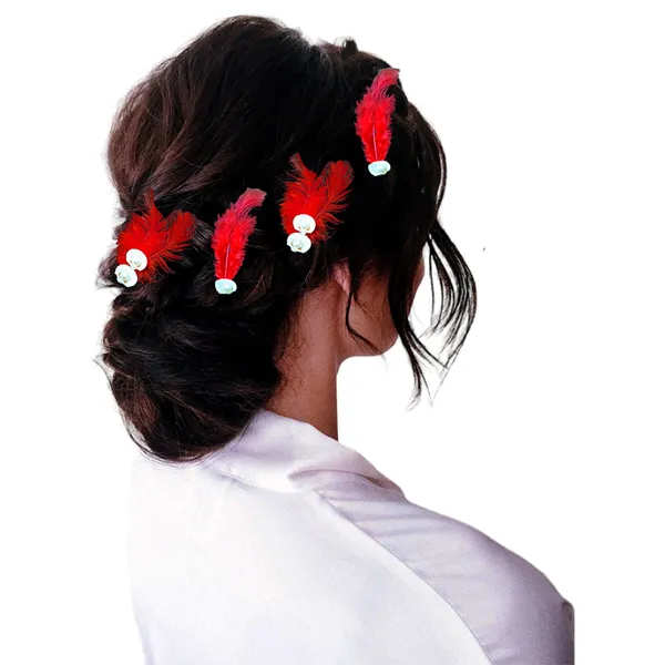 Discover_Our_Elegant_Feather_Hair_Clips:_Stylish,_Comfortable,_and_Adorned_with_Seashells_and_Pearls���������Perfect_for_Any_Occasion!_Versatile_Pack_of_6_Includes_Unique_Single_and_Double_Designs.