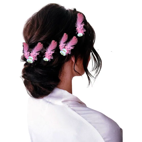 Discover_Our_Elegant_Feather_Hair_Clips:_Stylish,_Comfortable,_and_Adorned_with_Seashells_and_Pearls���������Perfect_for_Any_Occasion!_Versatile_Pack_of_6_Includes_Unique_Single_and_Double_Designs.