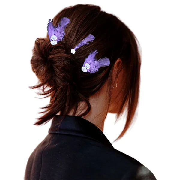 Discover_Our_Elegant_Feather_Hair_Clips:_Stylish,_Comfortable,_and_Adorned_with_Seashells_and_Pearls���������Perfect_for_Any_Occasion!_Versatile_Pack_of_6_Includes_Unique_Single_and_Double_Designs.