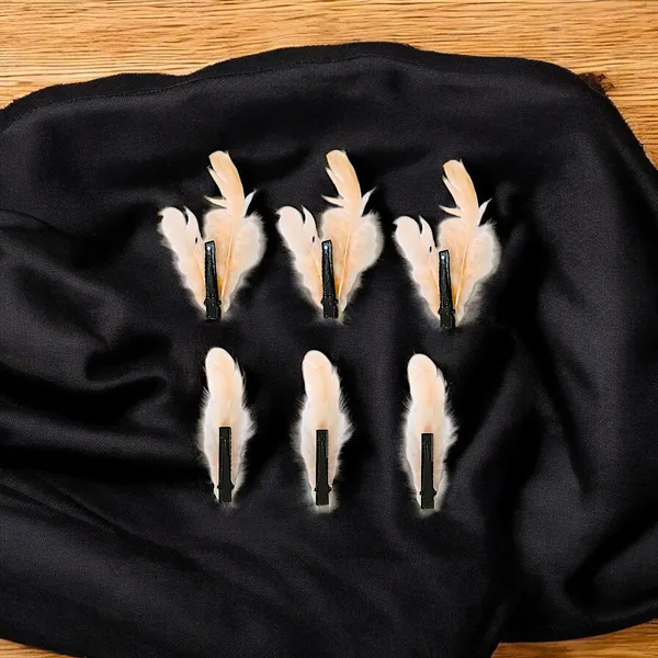 Discover_Our_Elegant_Feather_Hair_Clips:_Stylish,_Comfortable,_and_Adorned_with_Seashells_and_Pearls���������Perfect_for_Any_Occasion!_Versatile_Pack_of_6_Includes_Unique_Single_and_Double_Designs.
