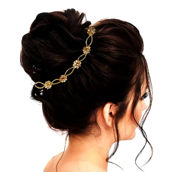 Elegant_Crystal_Chain_Headpiece_with_Delicate_Drop-Shaped_Flower_for_a_Glamorous,_Timeless_Hair_Accessory_Look