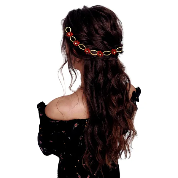 Elegant_Crystal_Chain_Headpiece_with_Delicate_Drop-Shaped_Flower_for_a_Glamorous,_Timeless_Hair_Accessory_Look