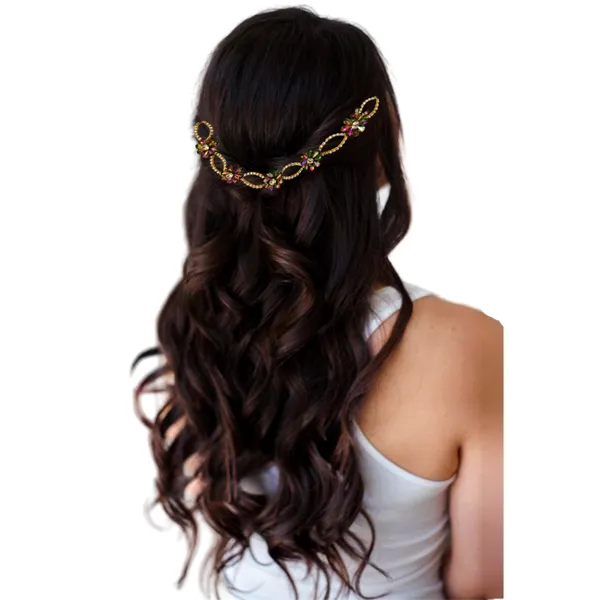 Elegant_Crystal_Chain_Headpiece_with_Delicate_Drop-Shaped_Flower_for_a_Glamorous,_Timeless_Hair_Accessory_Look