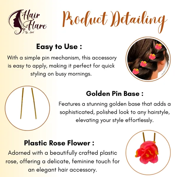 Elegant_Golden_Pin_Base_Hair_Accessory_with_Plastic_Rose_Flower_Adornment__Perfect_for_Adding_Charm_to_Your_Hairstyles
