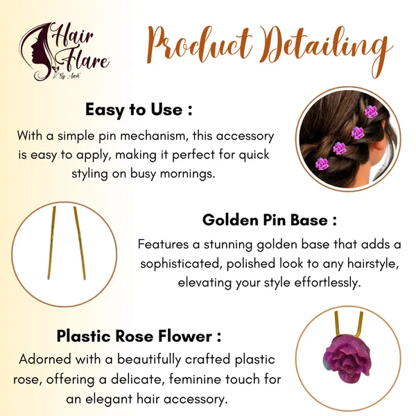 Elegant_Golden_Pin_Base_Hair_Accessory_with_Plastic_Rose_Flower_Adornment__Perfect_for_Adding_Charm_to_Your_Hairstyles