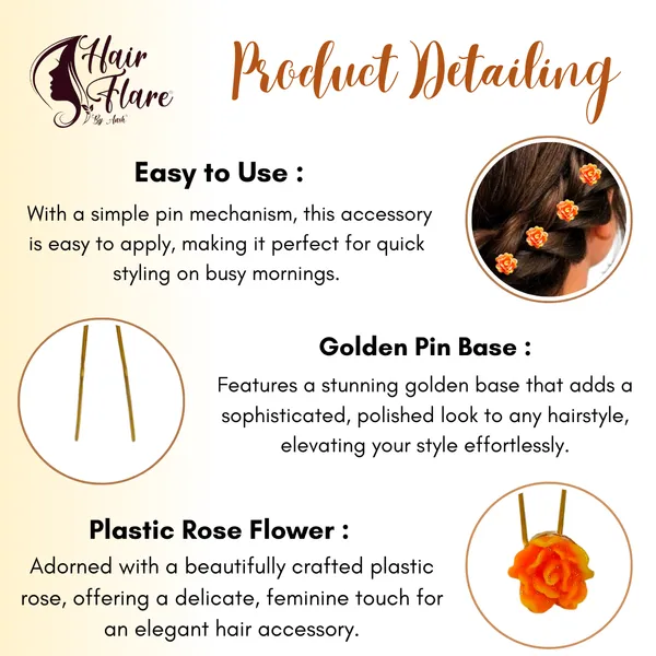 Elegant_Golden_Pin_Base_Hair_Accessory_with_Plastic_Rose_Flower_Adornment__Perfect_for_Adding_Charm_to_Your_Hairstyles