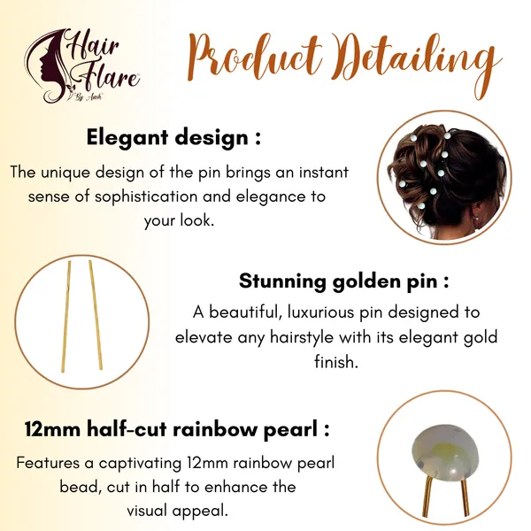 Elegant_Golden_Pin_with_Rainbow_Pearl_Bead_Adornment_���������_Chic_12mm_Half-Cut_Design_for_Stylish_Hair_Accessories