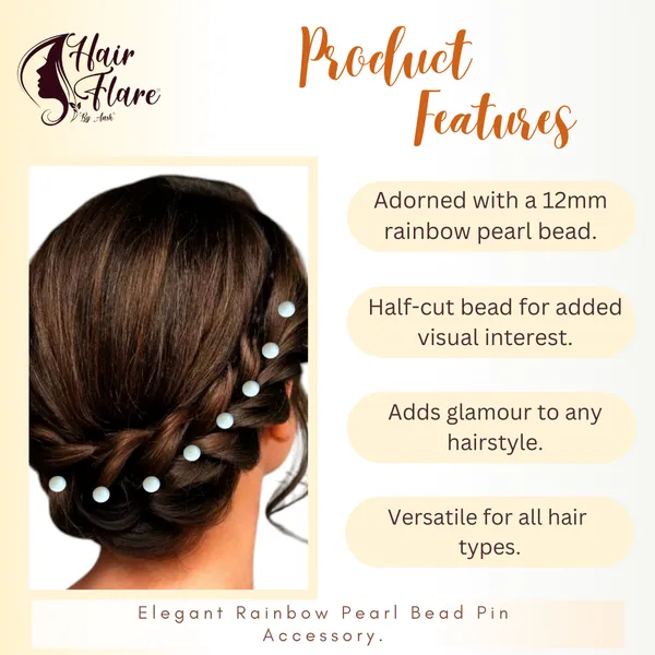 Elegant_Golden_Pin_with_Rainbow_Pearl_Bead_Adornment_���������_Chic_12mm_Half-Cut_Design_for_Stylish_Hair_Accessories