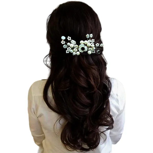 Elegant_Metal_Hair_Comb_with_Pearl_Rose_Flower,_Bead_Branches,_and_Round_Mirror_Accents_Perfect_Bridal,_Wedding,_or_Special_Occasion_Accessory_for_Adding_Glamour_and_Sophistication_to_Any_Hairstyle.