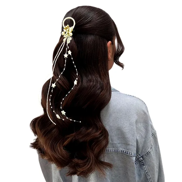 Elegant_Pearl-Embellished_Clip_Hair_Choti_with_Cascading_Strings_&_Natural_Pollen_Accents_Perfect_for_Weddings,_Festivals,_and_Special_Occasions.