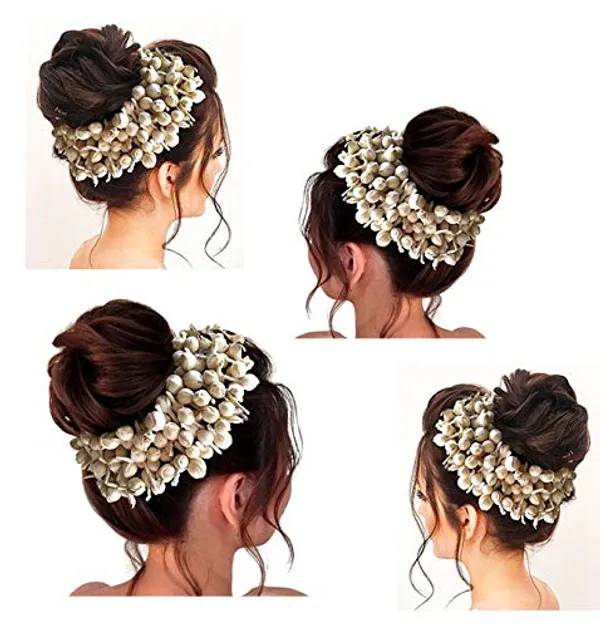 White_Gajra_Hair_Accessories_For_Women