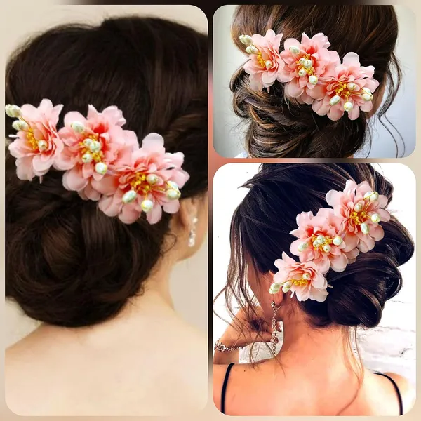 Baby_Pink_Rose_Flower_Comb_Slide_Hair_Accessories_For_Women_&_Girls_(14_X_8_X_1_Cm)