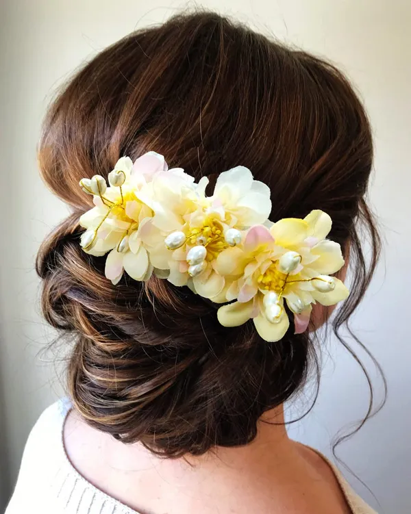 Peach_Rose_Flower_Comb_Slide_Hair_Accessories_For_Women_&_Girls_(14_X_8_X_1_Cm)