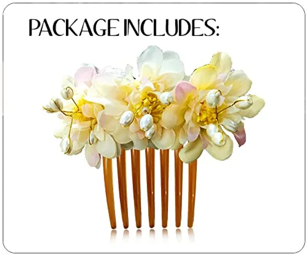 Peach_Rose_Flower_Comb_Slide_Hair_Accessories_For_Women_&_Girls_(14_X_8_X_1_Cm)