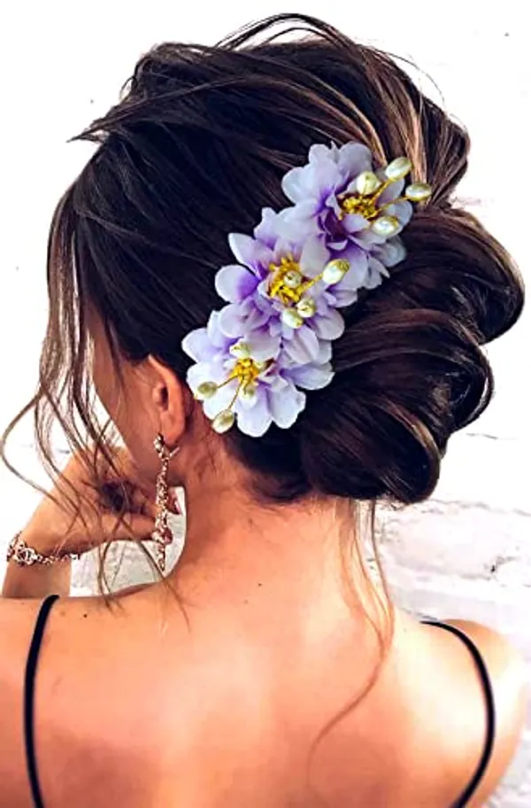 Purple_Rose_Flower_Comb_Slide_Hair_Accessories_For_Women_&_Girls_(14_X_8_X_1_Cm)