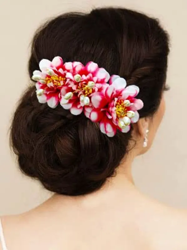 Red_&_Cream_Rose_Flower_Comb_Slide_Hair_Accessories_For_Women_&_Girls_(14_X_8_X_1_Cm)