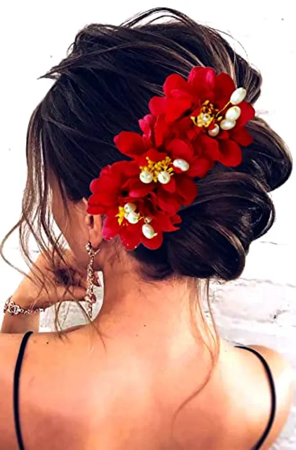 Red_Rose_Flower_Comb_Slide_Hair_Accessories_For_Women_&_Girls_(14_X_8_X_1_Cm)