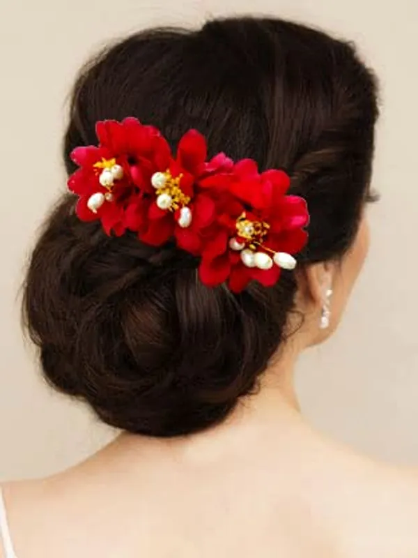Red_Rose_Flower_Comb_Slide_Hair_Accessories_For_Women_&_Girls_(14_X_8_X_1_Cm)