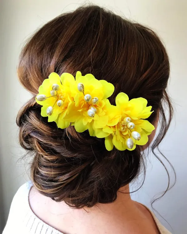 Yellow_Rose_Flower_Comb_Slide_Hair_Accessories_For_Women_&_Girls_(14_X_8_X_1_Cm)