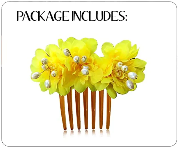 Yellow_Rose_Flower_Comb_Slide_Hair_Accessories_For_Women_&_Girls_(14_X_8_X_1_Cm)