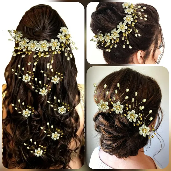 2209-2212_Golden_Hiar_Vein_And_Hair_Pin_Bridal_Hair_Accessories_For_Women_&_Girls_(18_X_10_X_10_Cm)