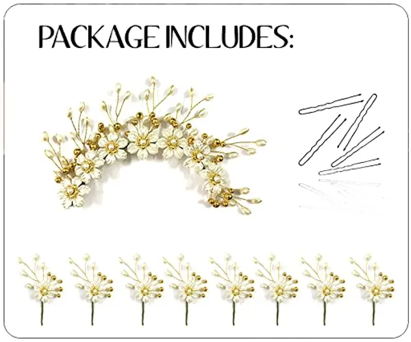 2209-2212_Golden_Hiar_Vein_And_Hair_Pin_Bridal_Hair_Accessories_For_Women_&_Girls_(18_X_10_X_10_Cm)