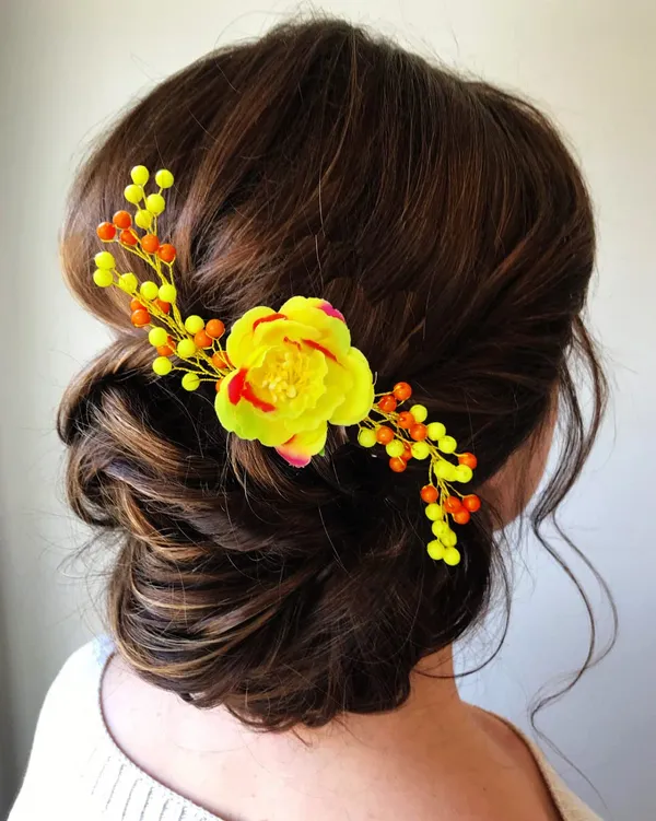 Red_&_Yellow_Attractive_Artificial_Rose_Flower_Shaped_Wedding_Hair_Accessories_For_Women_&_Girls_(14_X_8_X_1_Cm)