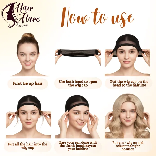 HAIR_FLARE_Premium_Stretchable_Fishnet_Wig_Cap_–_Breathable_Nylon_Mesh_Net_for_Women,_Lace_Front_Wigs,_Secure_Fit,_Invisible,_Reusable,_pack_of_2_wig_cap