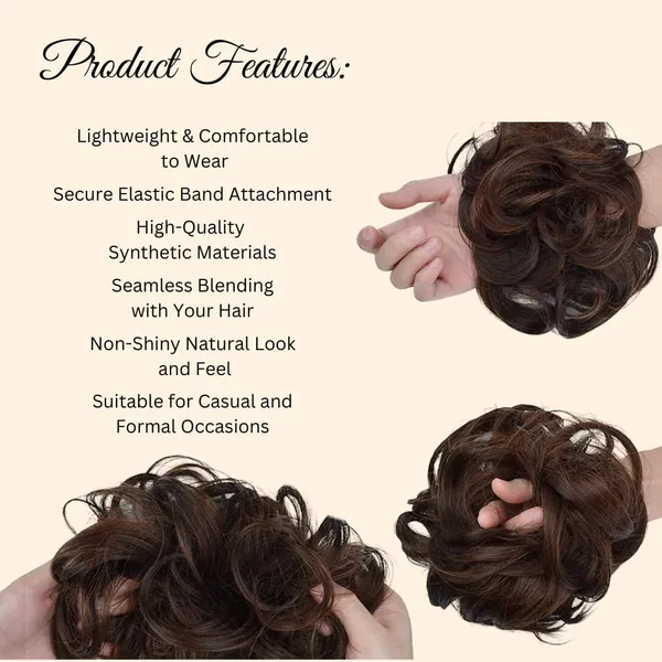 HAIR_SCRUNCHIE_Brown_Hair_Extension_With_Elastic_Rubber_Band_For_Women_&_Girls_(17.8_X_10.2_X_5.1_Cm)