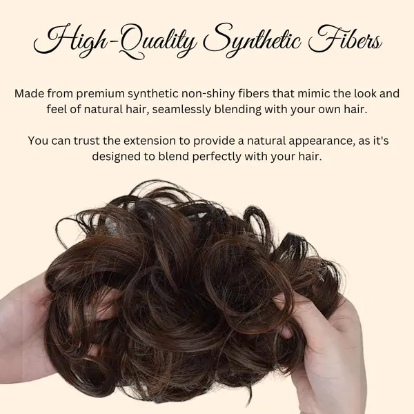 HAIR_SCRUNCHIE_Brown_Hair_Extension_With_Elastic_Rubber_Band_For_Women_&_Girls_(17.8_X_10.2_X_5.1_Cm)