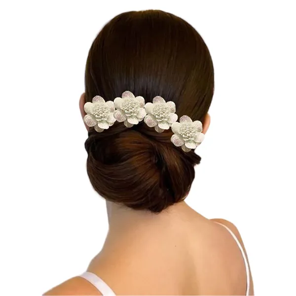 White_Artificial_Floral_Bridal_Brooch_&_Hair_Pin_(6_Rose_Clips)