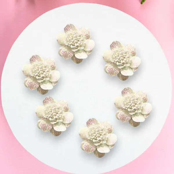 White_Artificial_Floral_Bridal_Brooch_&_Hair_Pin_(6_Rose_Clips)