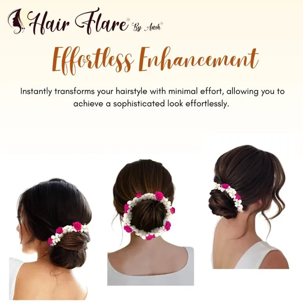 Dark_Pink_Artificial_Mogra_Handcrafted_Hair_Gajra_For_Weddings_And_Festivals
