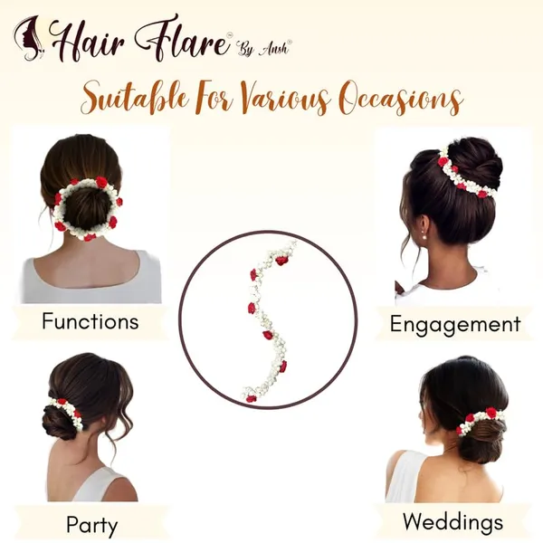 Red_Artificial_Mogra_Handcrafted_Hair_Gajra_For_Weddings_And_Festivals