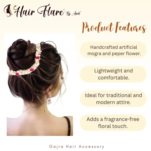 Dark_Pink_Artificial_Mogra_And_Paper_Rose_Hair_Gajra_For_Weddings_And_Festivals