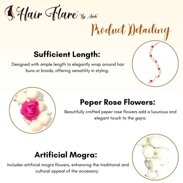 Dark_Pink_Artificial_Mogra_And_Paper_Rose_Hair_Gajra_For_Weddings_And_Festivals