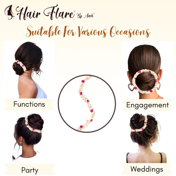 Dark_Pink_Artificial_Mogra_And_Paper_Rose_Hair_Gajra_For_Weddings_And_Festivals