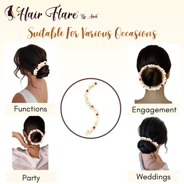 Pink_Artificial_Mogra,_Metal_Rose,_And_Velvet_Hair_Gajra_For_Weddings_And_Festivals