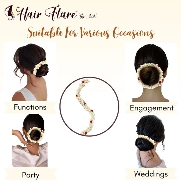 Red_Artificial_Mogra,_Metal_Rose,_And_Velvet_Hair_Gajra_For_Weddings_And_Festivals