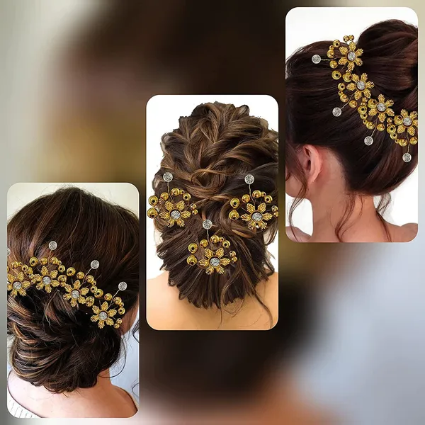 Pack_of_4_Golden_Hair_Clips,_Pins,_Long_Short_Hairpins,_Buns,_Hair_Styles_Artificial_Flowers_Accessories_For_Weddings