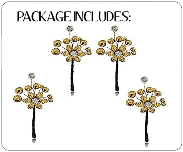 Pack_of_4_Golden_Hair_Clips,_Pins,_Long_Short_Hairpins,_Buns,_Hair_Styles_Artificial_Flowers_Accessories_For_Weddings