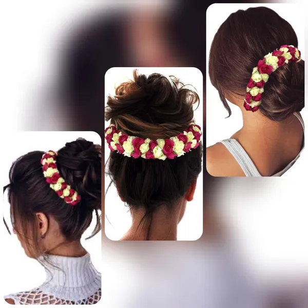 Dark_Pink_Hair_Clips_Pins_Hair_Buns_Hair_Styles_Artificial_Flowers_Accessories_For_Weddings_Bride
