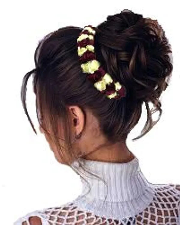 Maroon_Hair_Clips_Pins_Hair_Buns_Hair_Styles_Artificial_Flowers_Accessories_For_Weddings_Bride