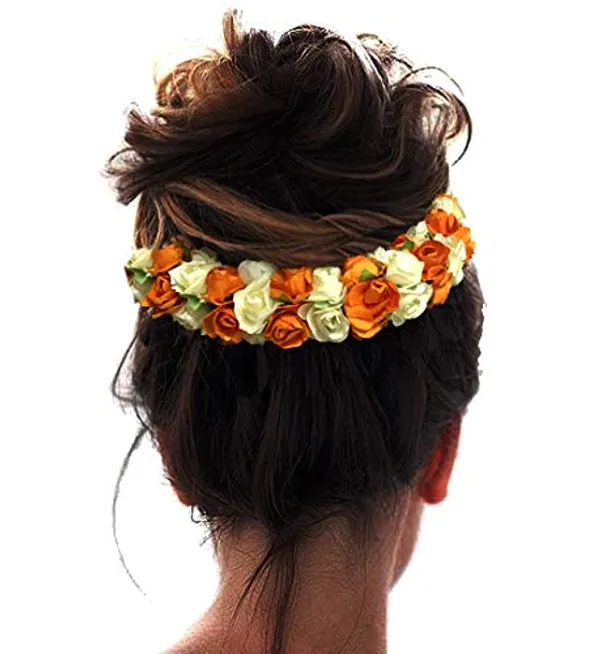Orange_Hair_Clips_Pins_Hair_Buns_Hair_Styles_Artificial_Flowers_Accessories_For_Weddings_Bride