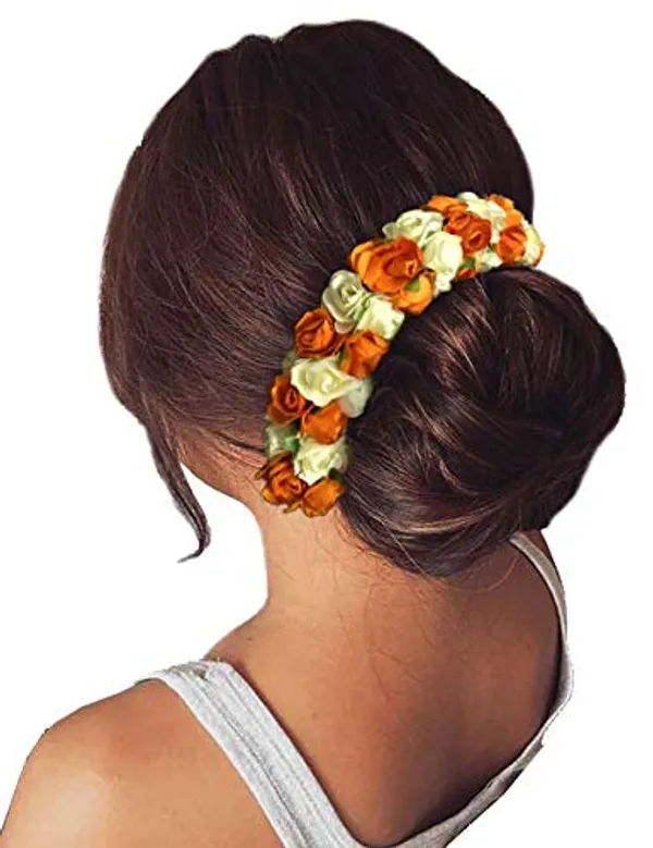 Orange_Hair_Clips_Pins_Hair_Buns_Hair_Styles_Artificial_Flowers_Accessories_For_Weddings_Bride