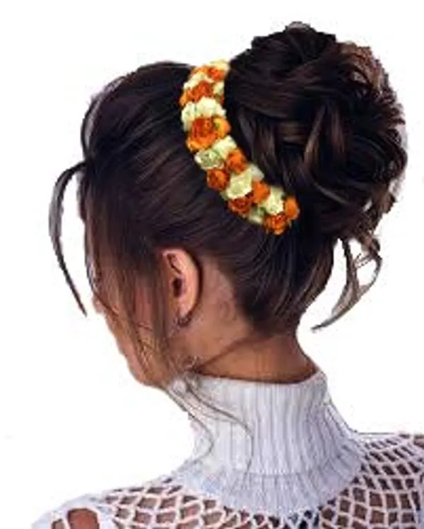 Orange_Hair_Clips_Pins_Hair_Buns_Hair_Styles_Artificial_Flowers_Accessories_For_Weddings_Bride