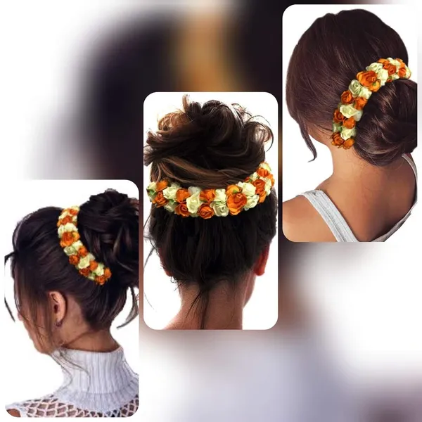 Orange_Hair_Clips_Pins_Hair_Buns_Hair_Styles_Artificial_Flowers_Accessories_For_Weddings_Bride