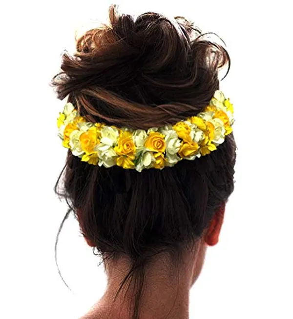 Yellow_Hair_Clips_Pins_Hair_Buns_Hair_Styles_Artificial_Flowers_Accessories_For_Weddings_Bride